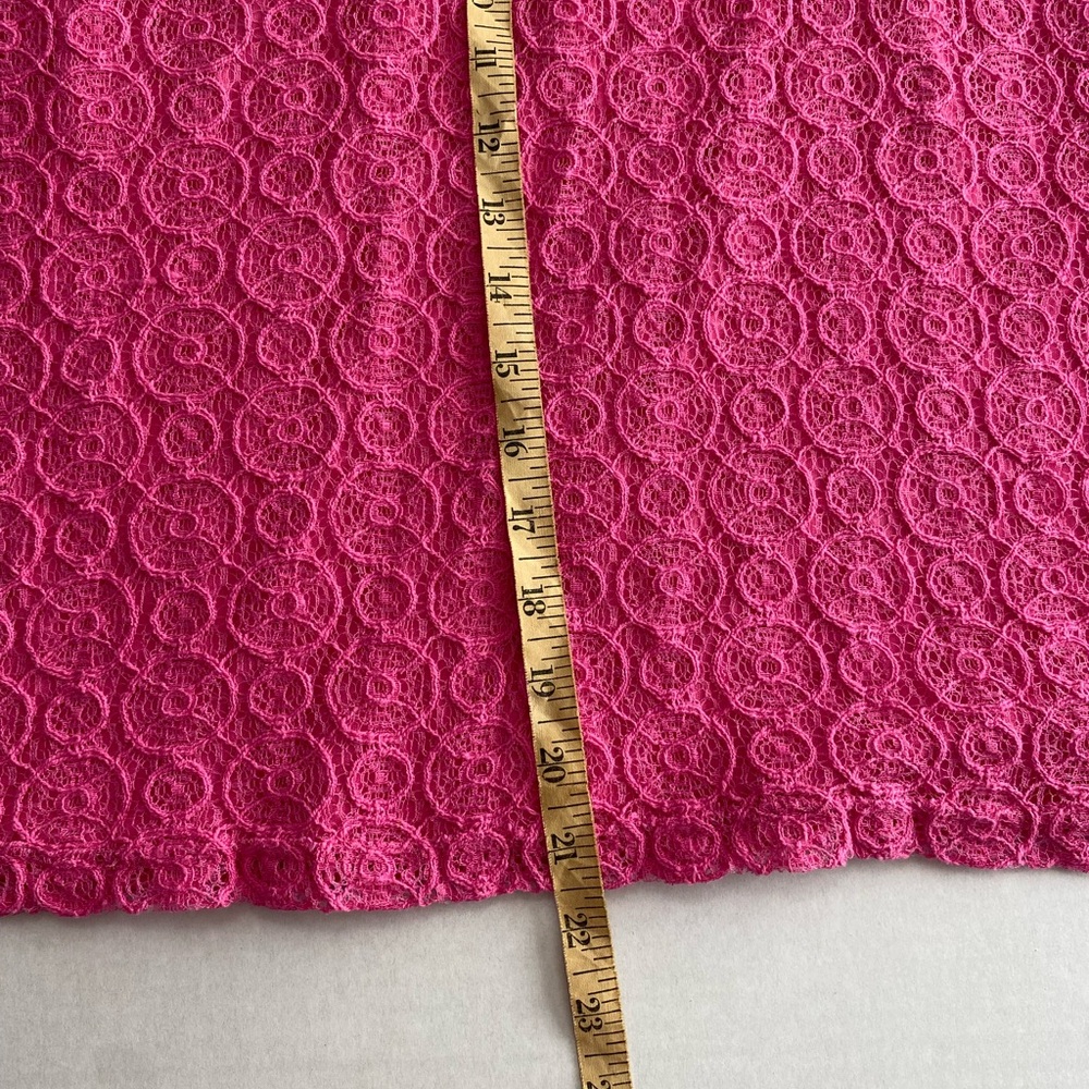 Cato‎ Pink Lace Overlay Short Sleeve Blouse 22/24W - Picture 10 of 13